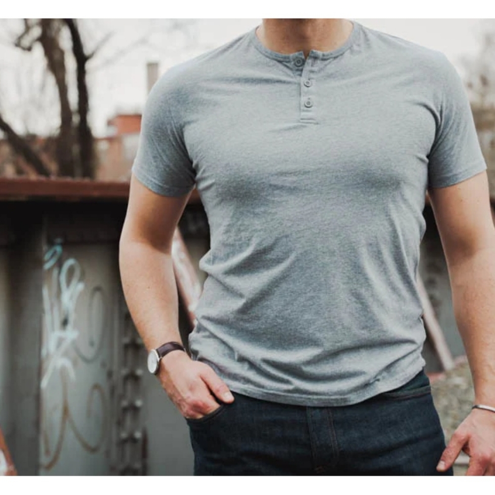True Classic Blue(Polo Shirt) and Gray(Henley) Men's(Unisex)